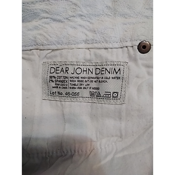 Dear John White Paisley Jeans Size 31 - Picture 8 of 12